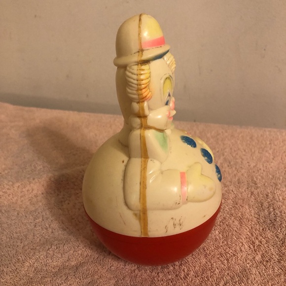 Vintage 1977 Sanitoy Inc Roly Poly Chime Jingle Clown - Picture 2 of 6